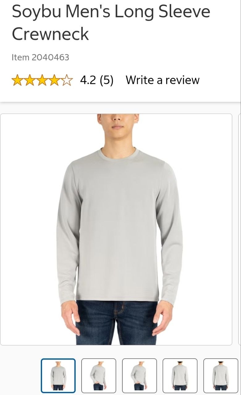 Soybu Men's Long Sleeve Crewneck