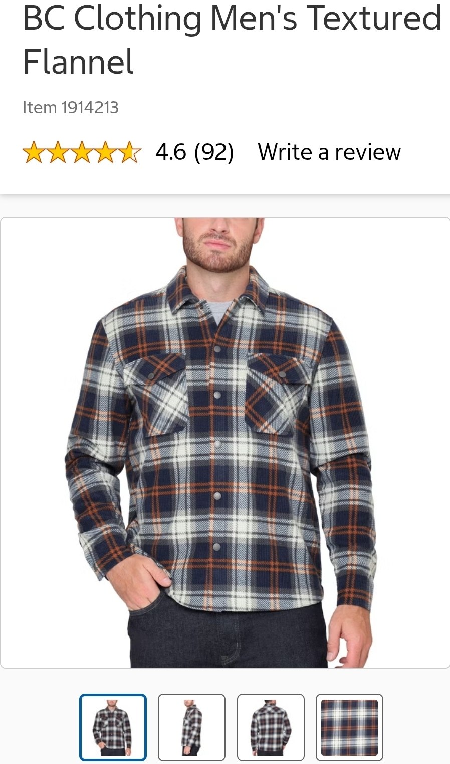 BC Clothing Men's Textured Flannel