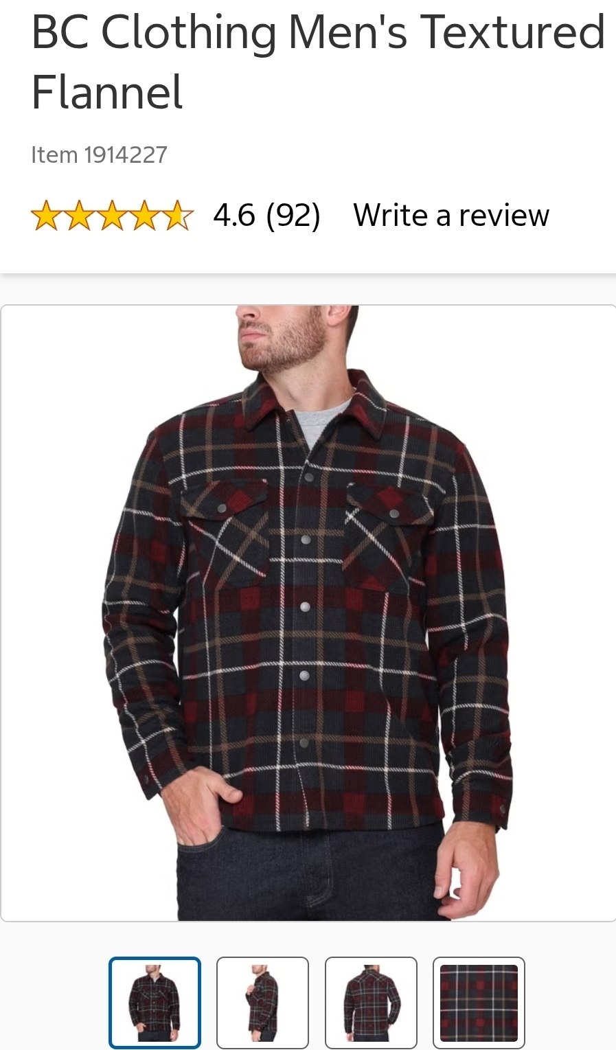 BC Clothing Men's Textured Flannel
