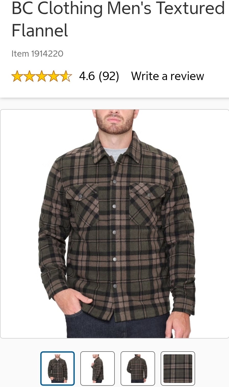 BC Clothing Men's Textured Flannel