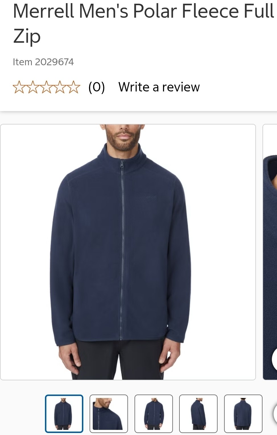 Merrell Men's Polar Fleece Full Zip
