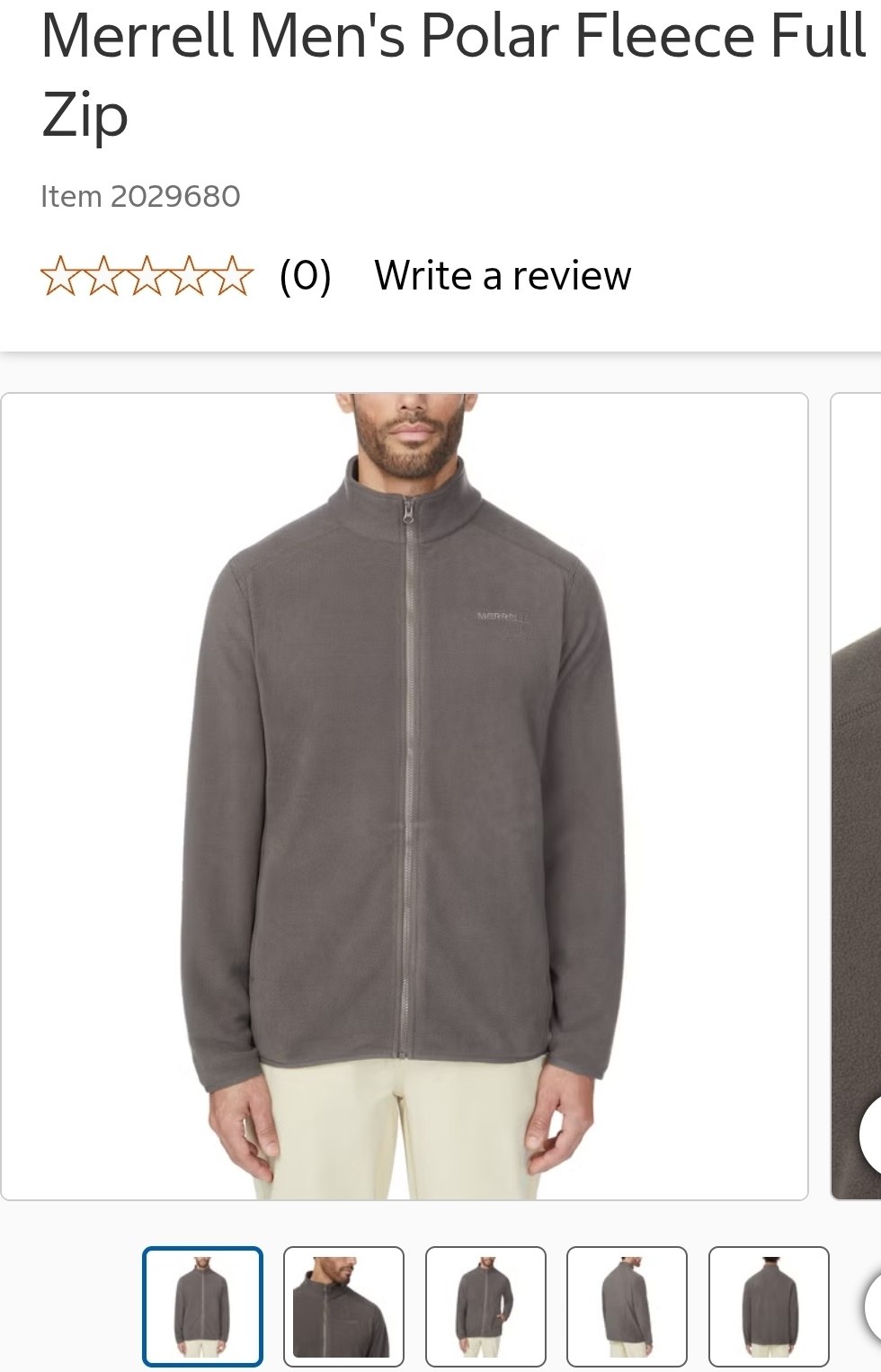 Merrell Men's Polar Fleece Full Zip