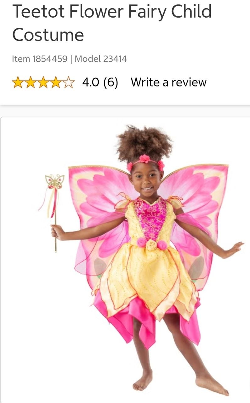 Teetot Flower Fairy Child Costume