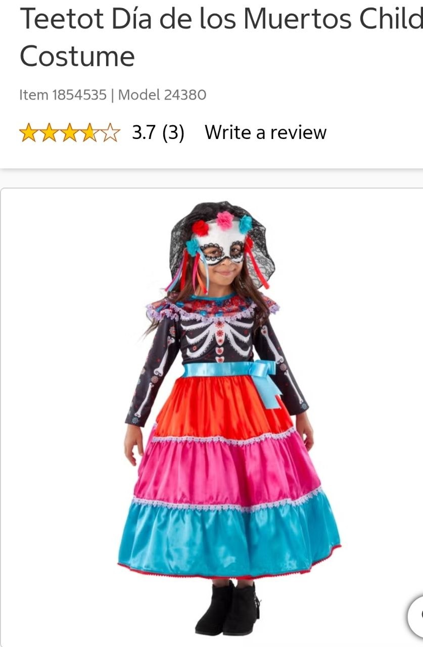 Teetot Día de los Muertos Child Costume