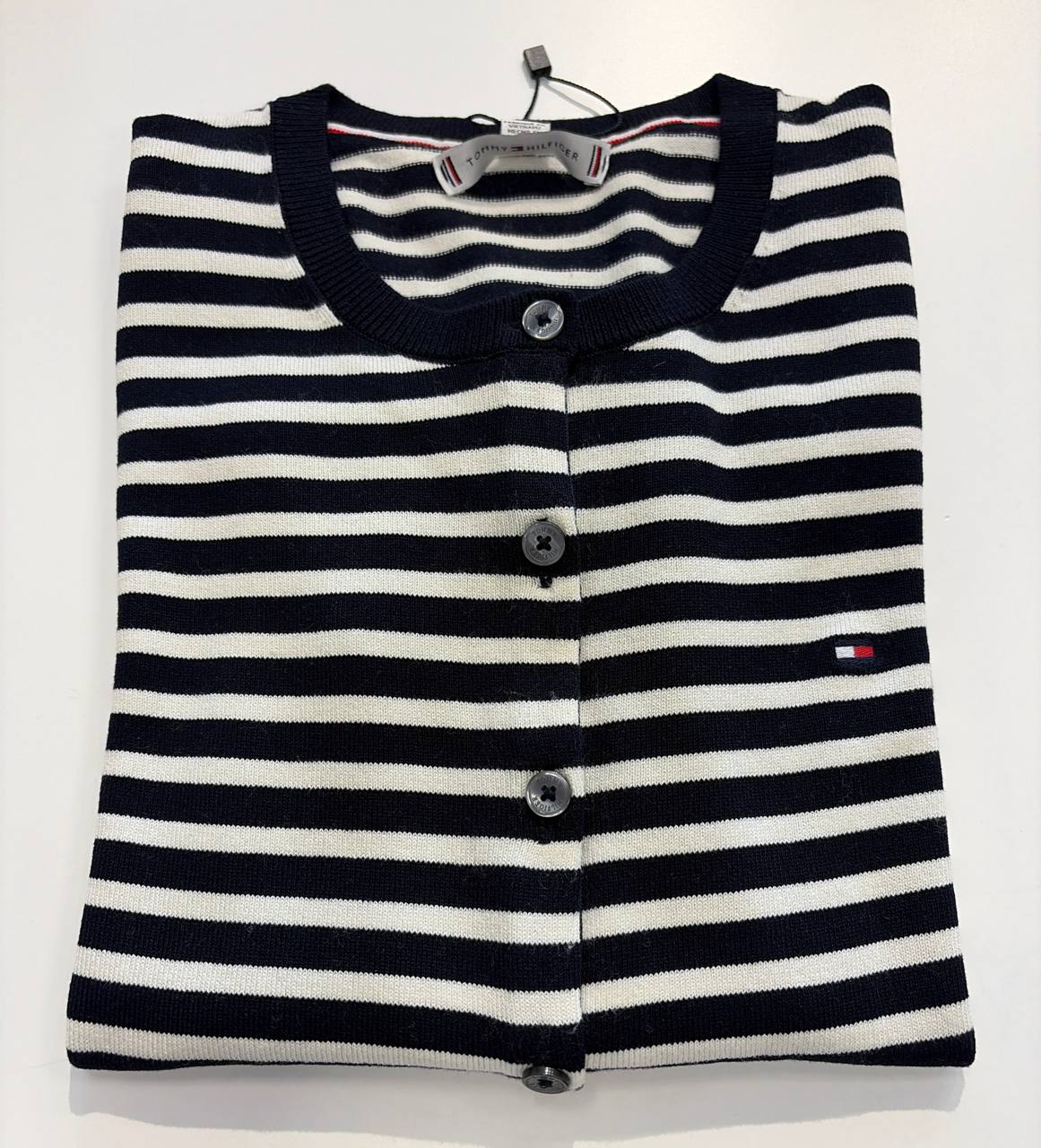 cardigan linha manga longa listrada