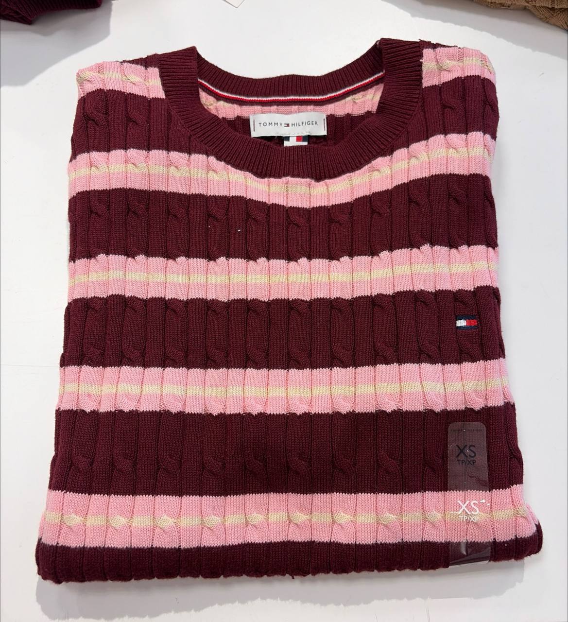 sweater tricot trançado manga curta