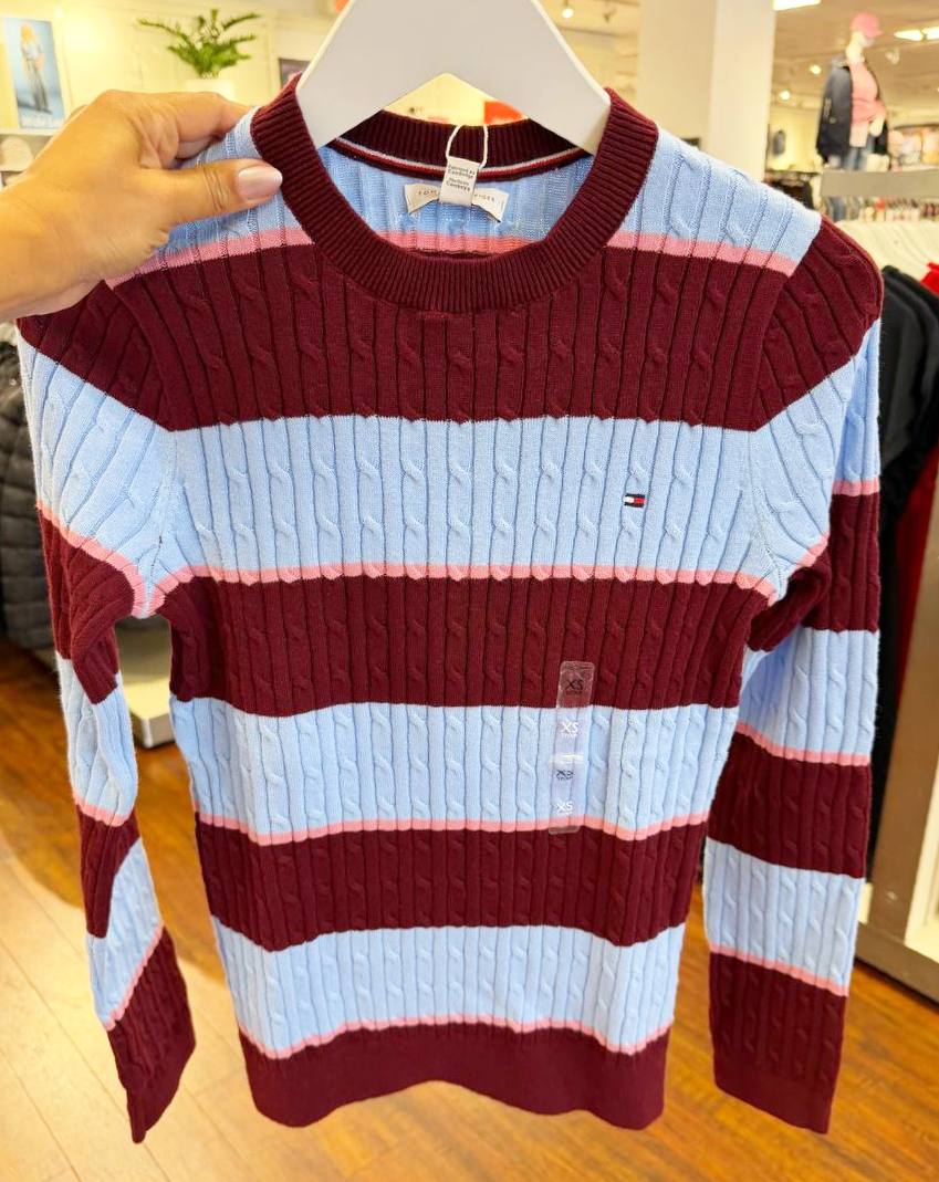 Suéter  tricot trançado manga longa