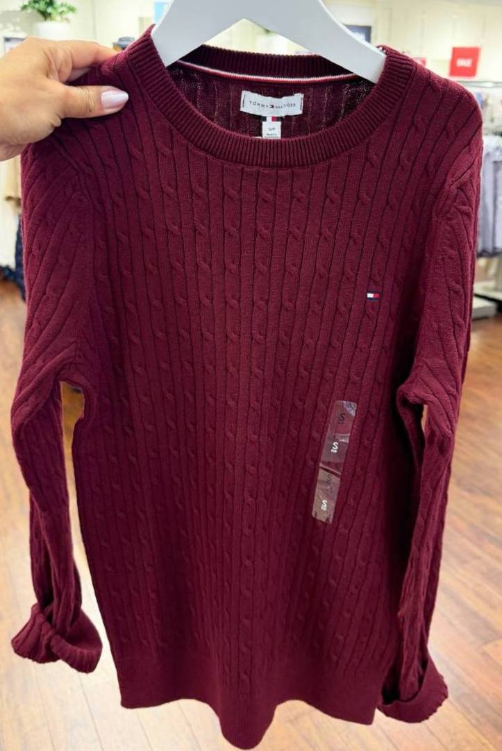 Suéter tricot trançado manga longa