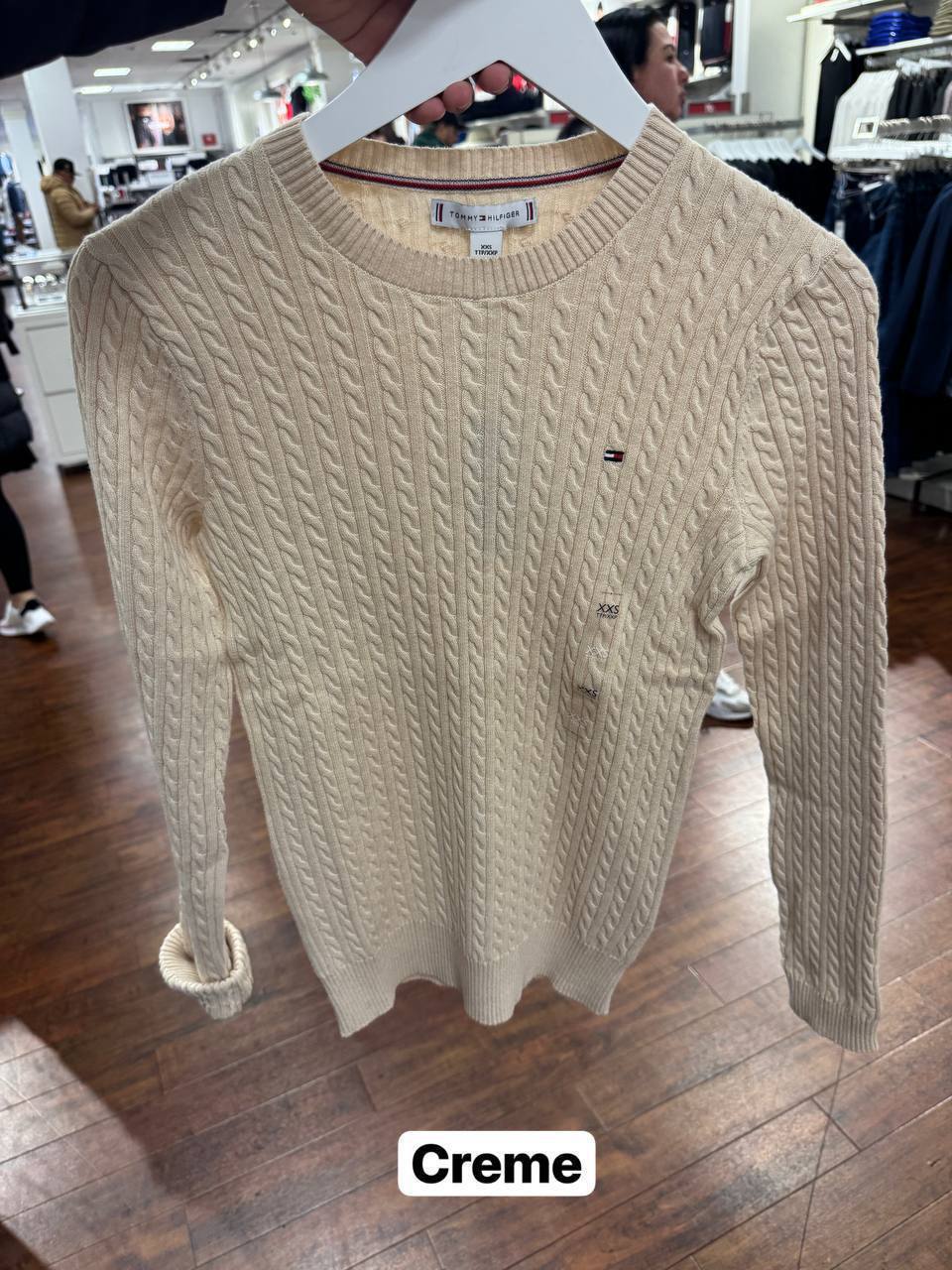Suéter  tricot trançado manga longa