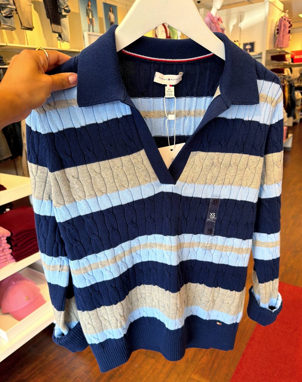 Sweater tricot trançado manga longa