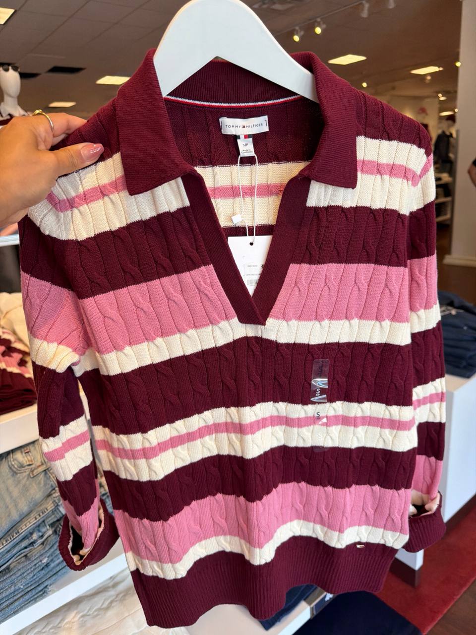 Sweater tricot trançado manga longa