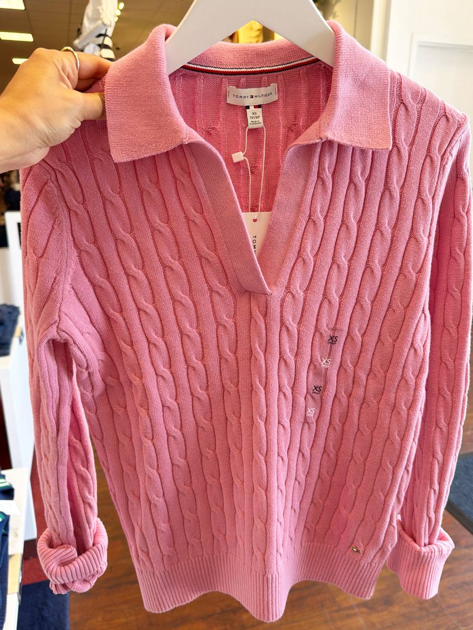 Sweater tricot trançado manga longa