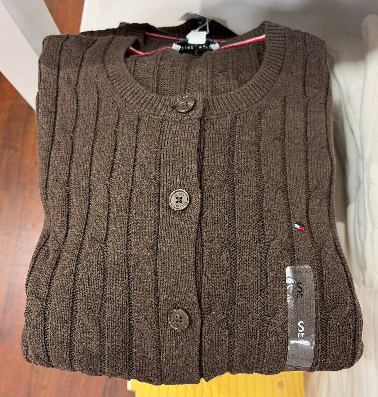 cardigan  tricot trançado Manga Longa