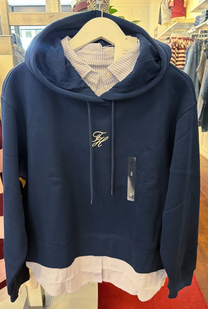 Moletom com fleece e gola Polo
