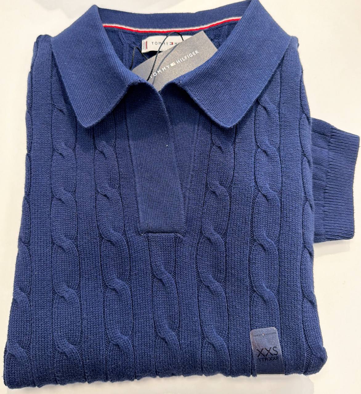 Polo sweater tricot trançado Manga curta
