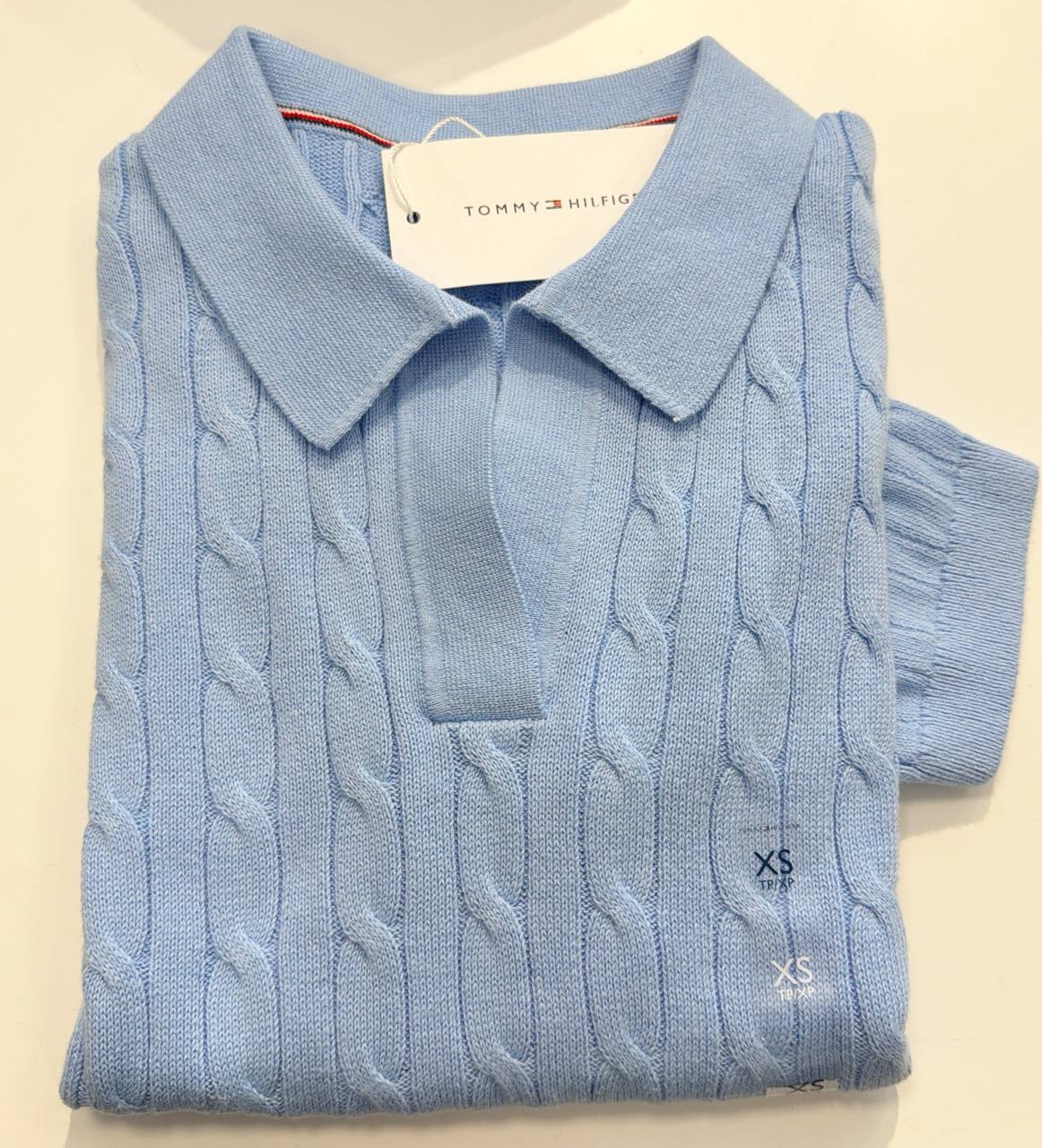 Polo sweater tricot trançado Manga curta