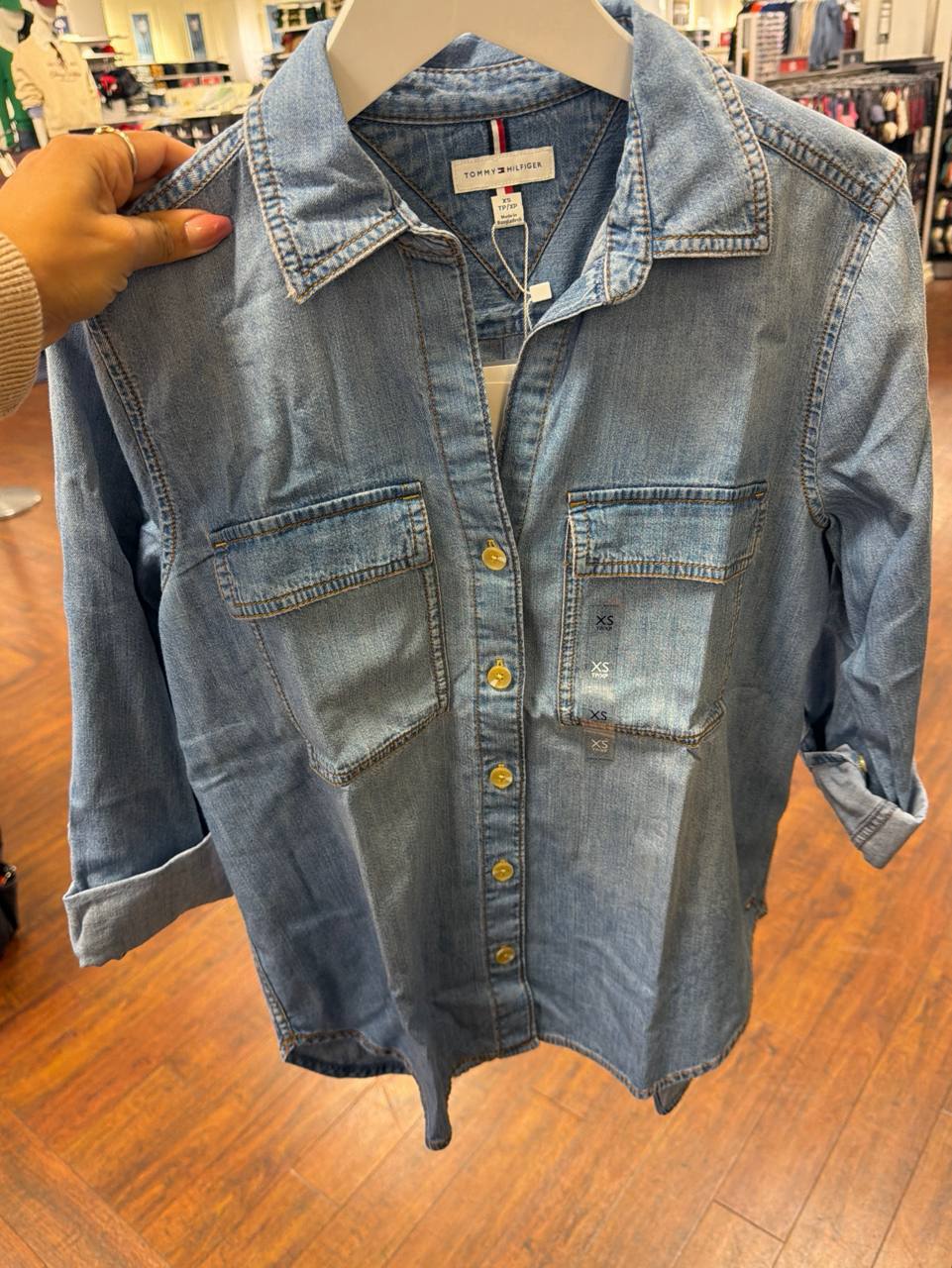 camisa jeans manga longa
