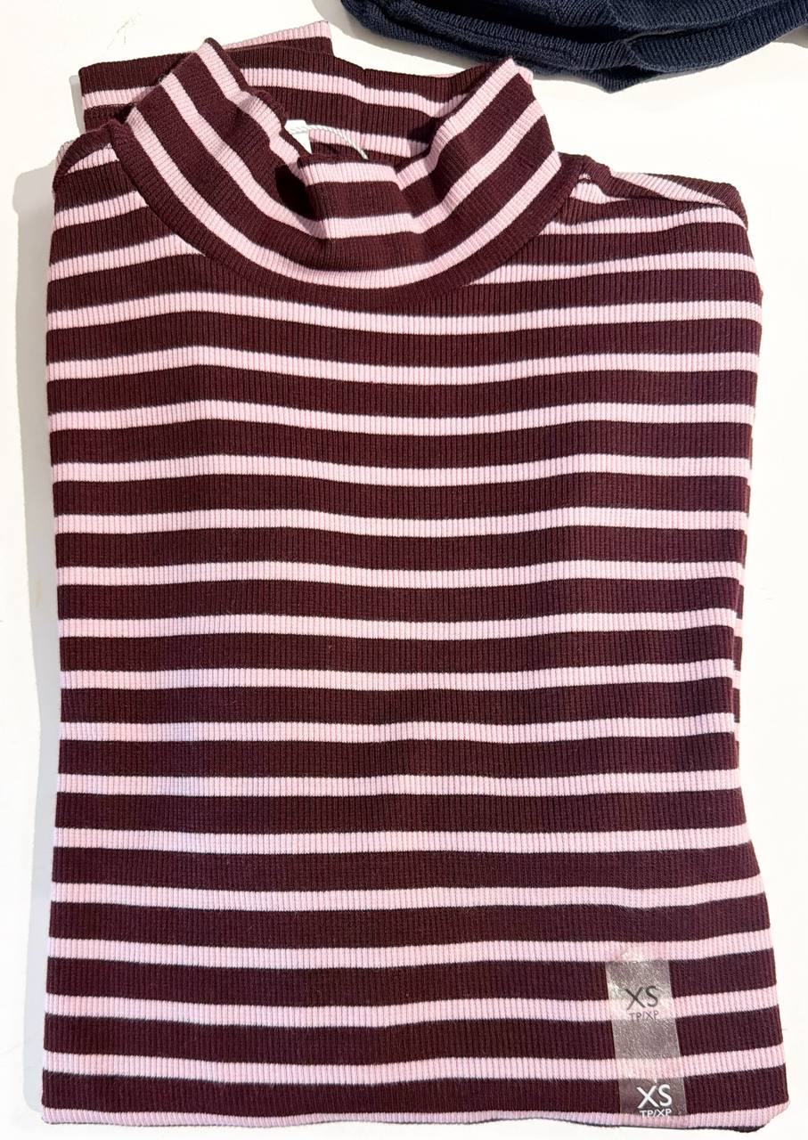 Blusa manga Longa gola alta