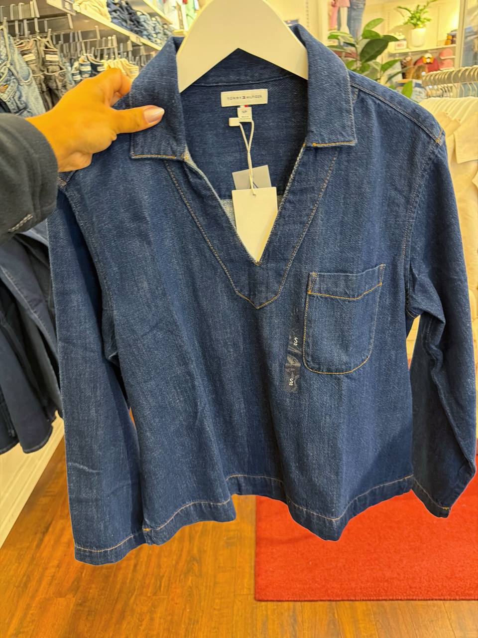 Blusa Jeans manga longa