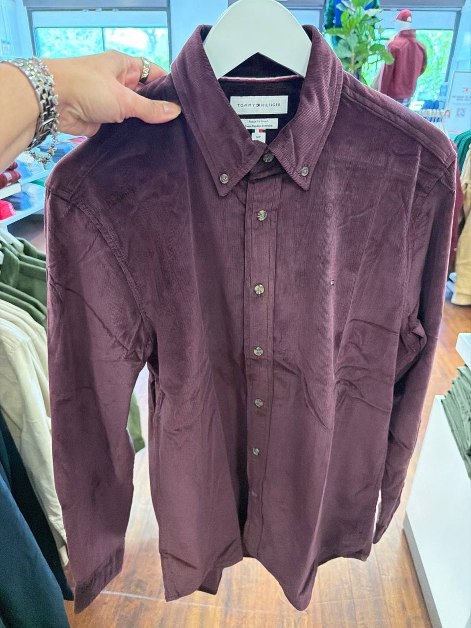 Camisa social manga longa REGULAR fit veludo