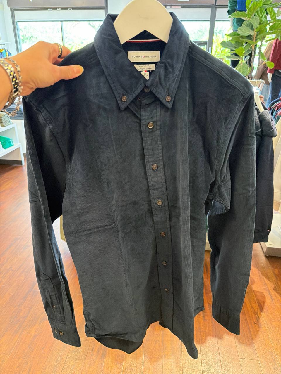 Camisa social manga longa REGULAR fit veludo