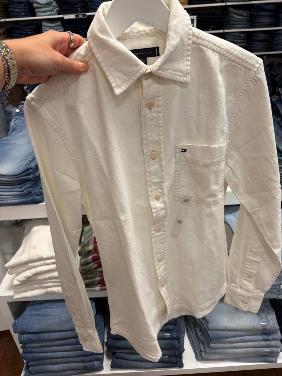 Camisa manga longa jeans