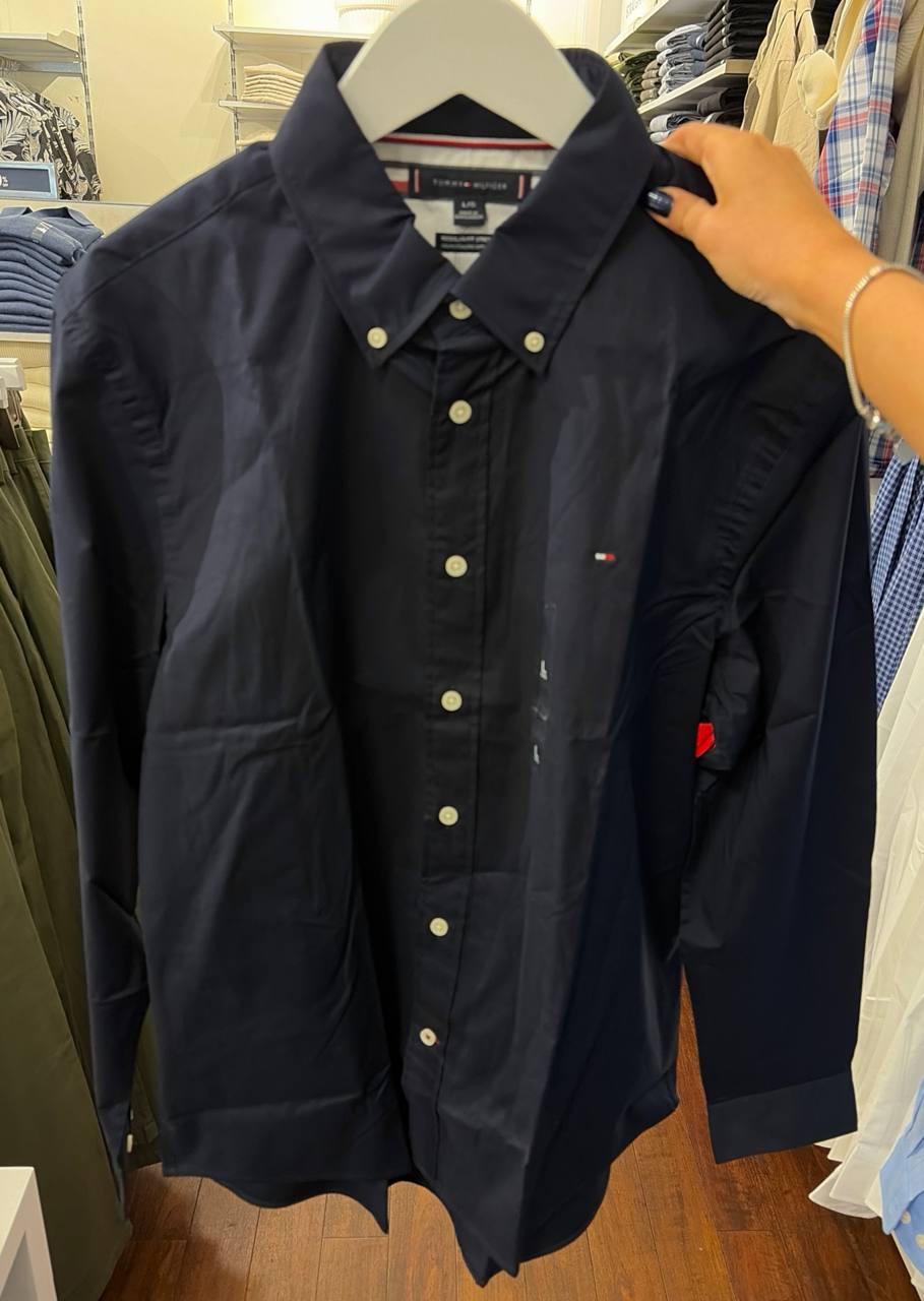 Camisa social manga longa REGULAR fit algodão