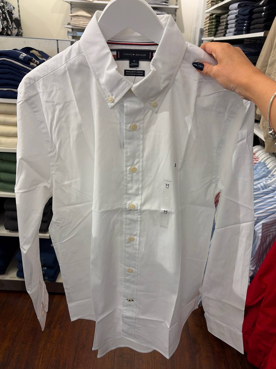 Camisa social manga longa REGULAR fit algodão