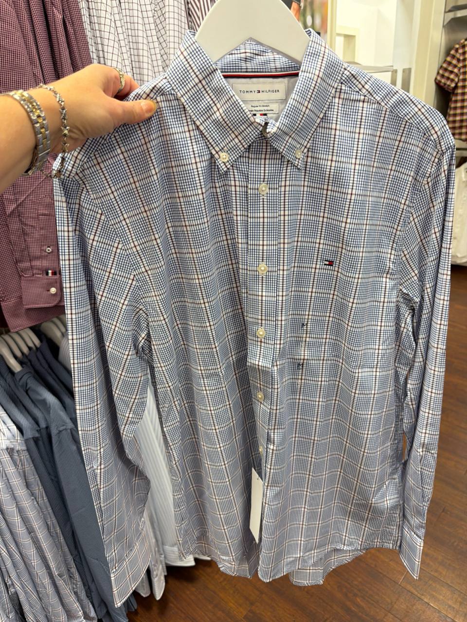 Camisa social manga longa REGULAR fit stretch nylon