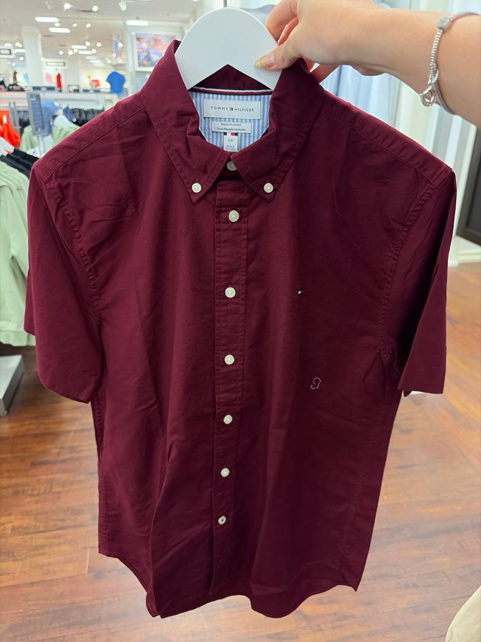 Camisa regular fit manga curta oxford