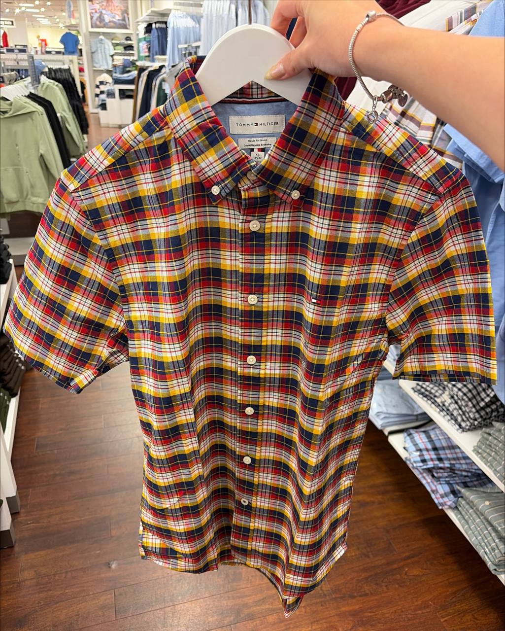 Camisa regular fit manga curta oxford
