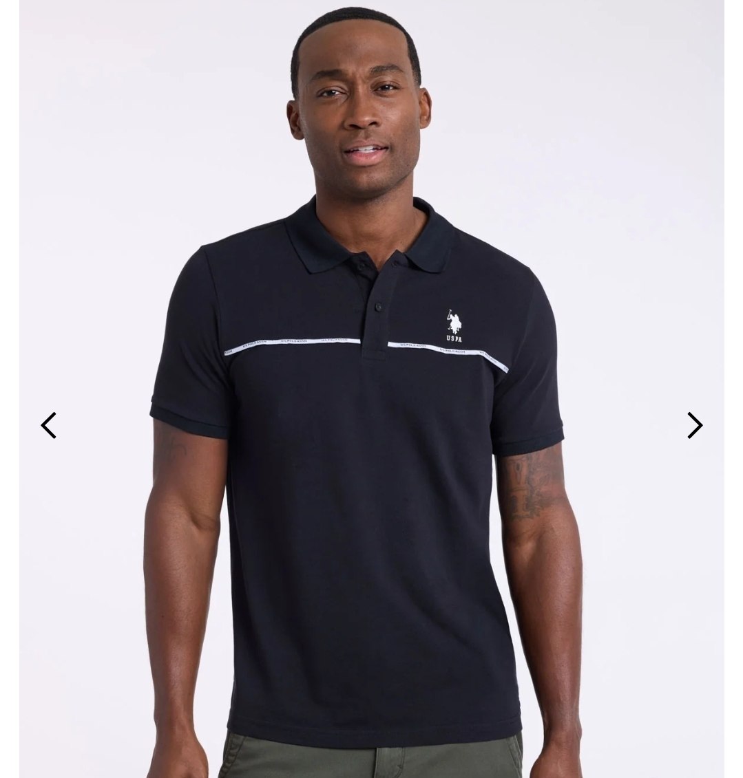 WORDMARK PIPING TAPE POLO SHIRT