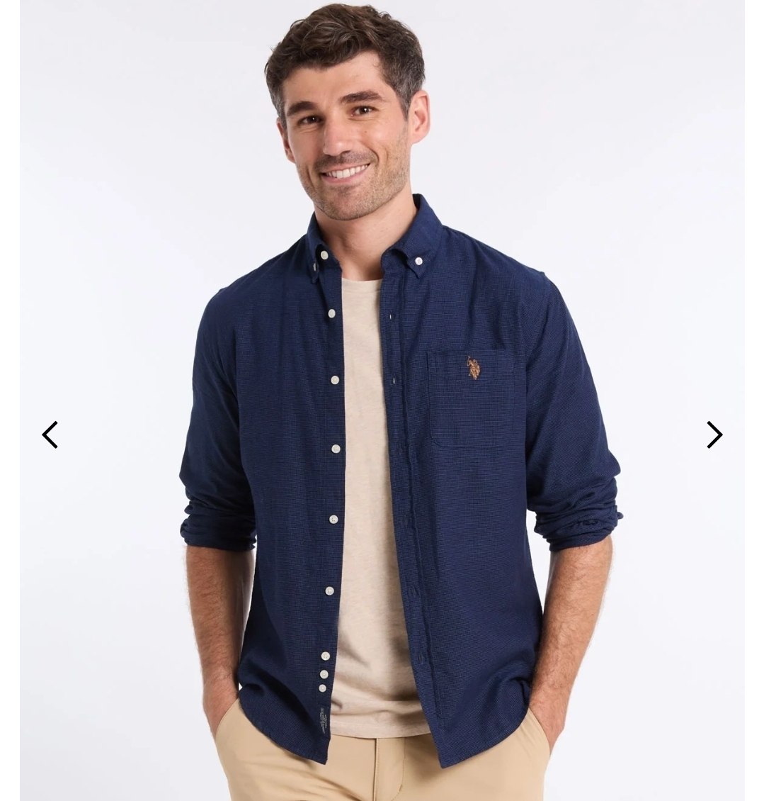 LONG SLEEVE SLIM FLIT YARN DYE DOBBY SHIRT