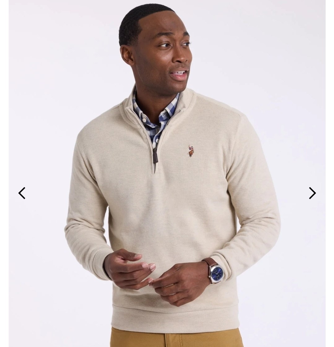 1/4 ZIP MOCK NECK FLATBACK PULLOVER