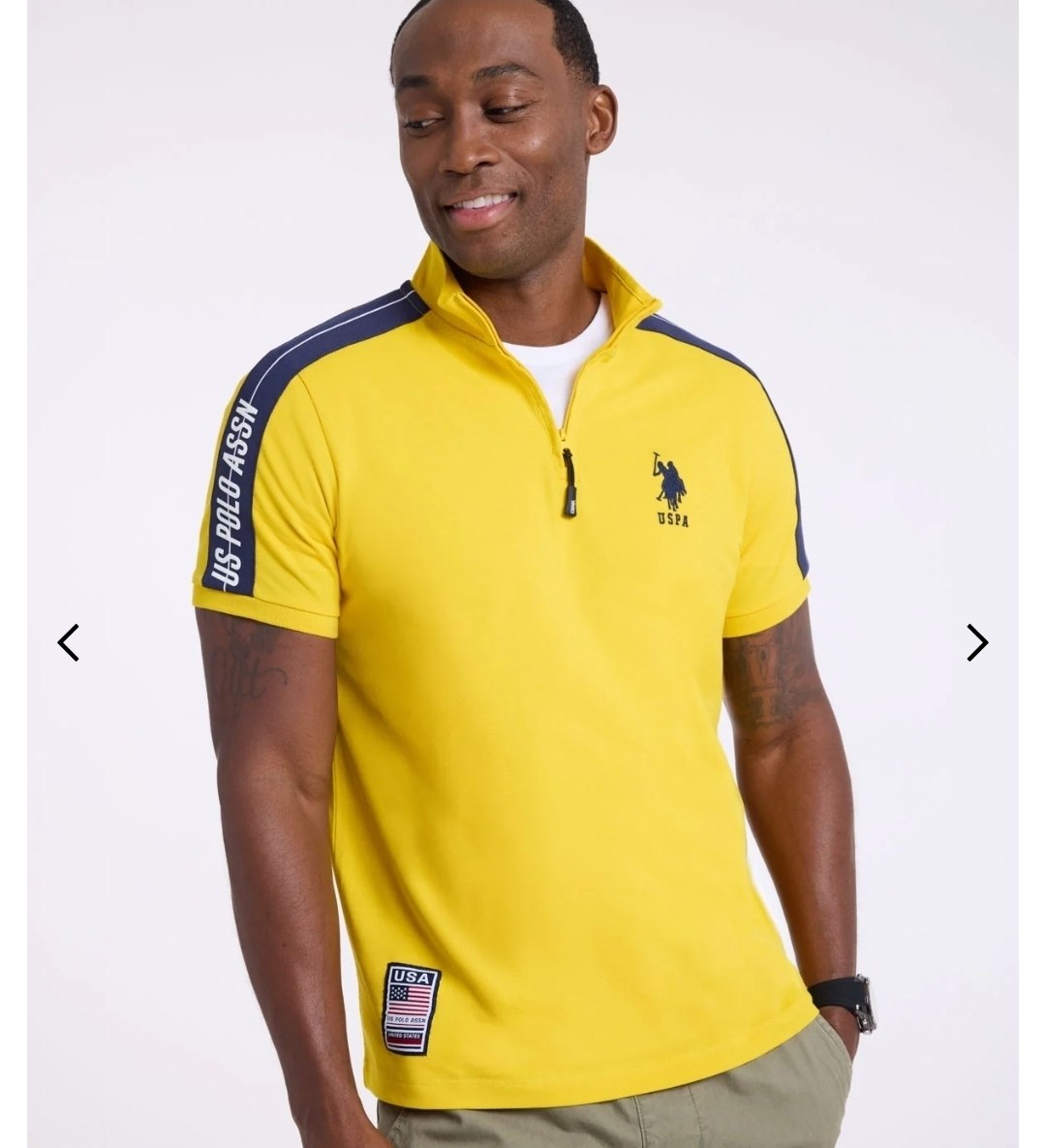 1/4 ZIP MOCK NECK TRICOT TAPE POLO SHIRT