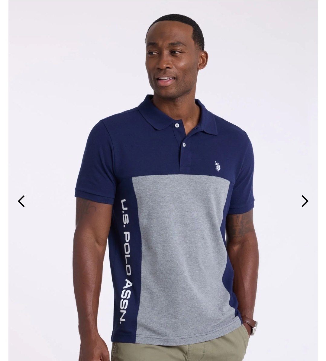 COLORBLOCK WORDMARK PIQUE POLO SHIRT