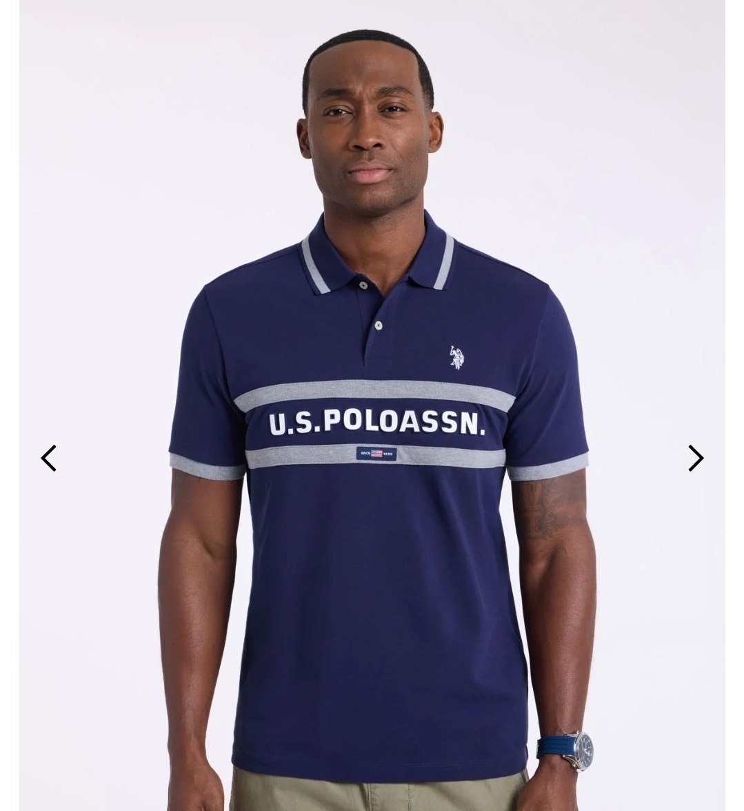 EMBOSSED WORDMARK COLORBLOCK PIQUE POLO SHIRT