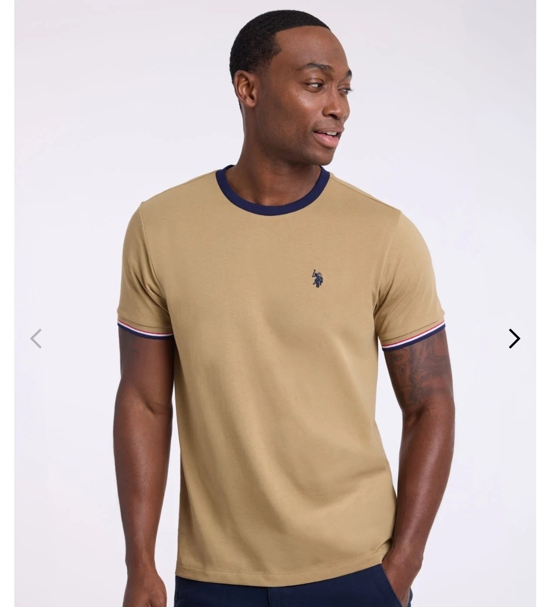 SIGNATURE STRIPE TRIM RINGER T-SHIRT