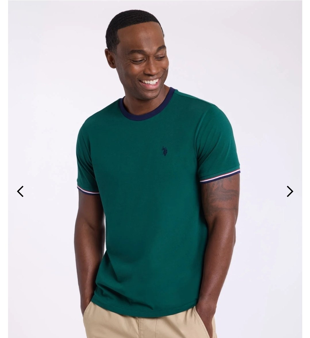 SIGNATURE STRIPE TRIM RINGER T-SHIRT