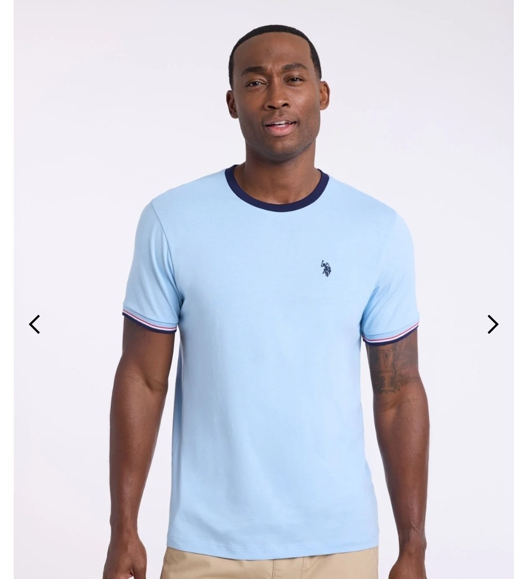 SIGNATURE STRIPE TRIM RINGER T-SHIRT