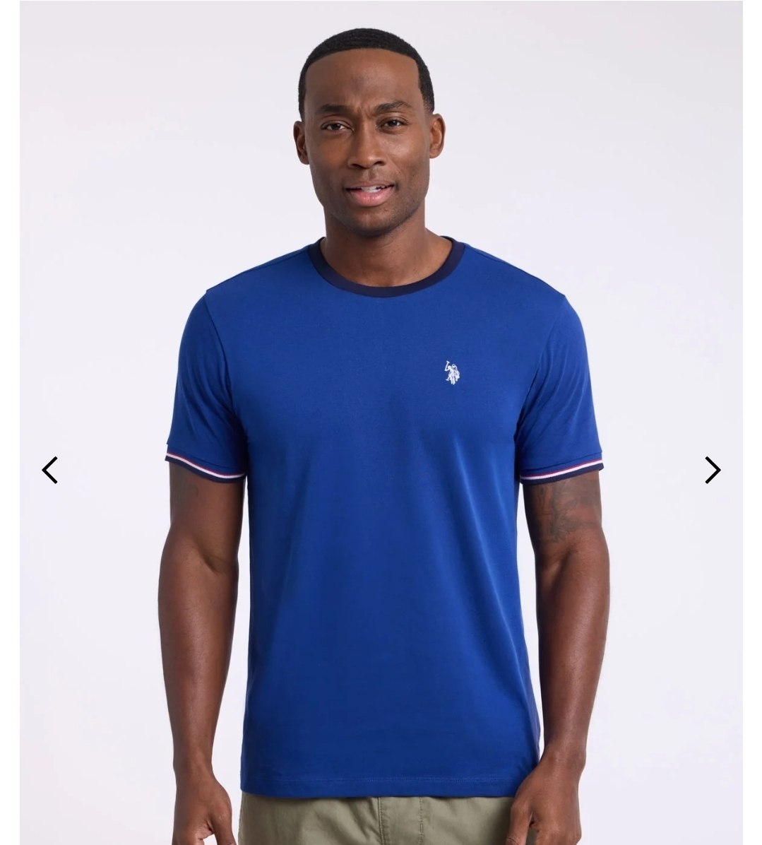 SIGNATURE STRIPE TRIM RINGER T-SHIRT