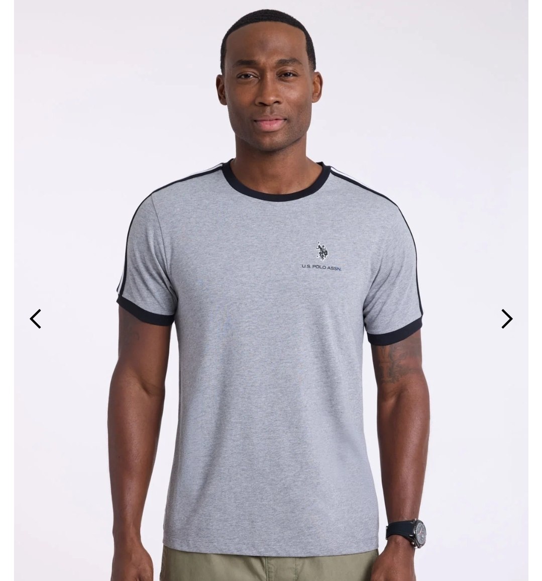 SHOULDER TRICOT TAPE JERSEY T-SHIRT