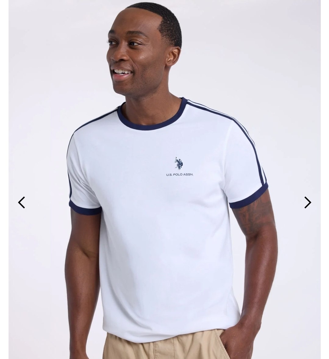 SHOULDER TRICOT TAPE JERSEY T-SHIRT