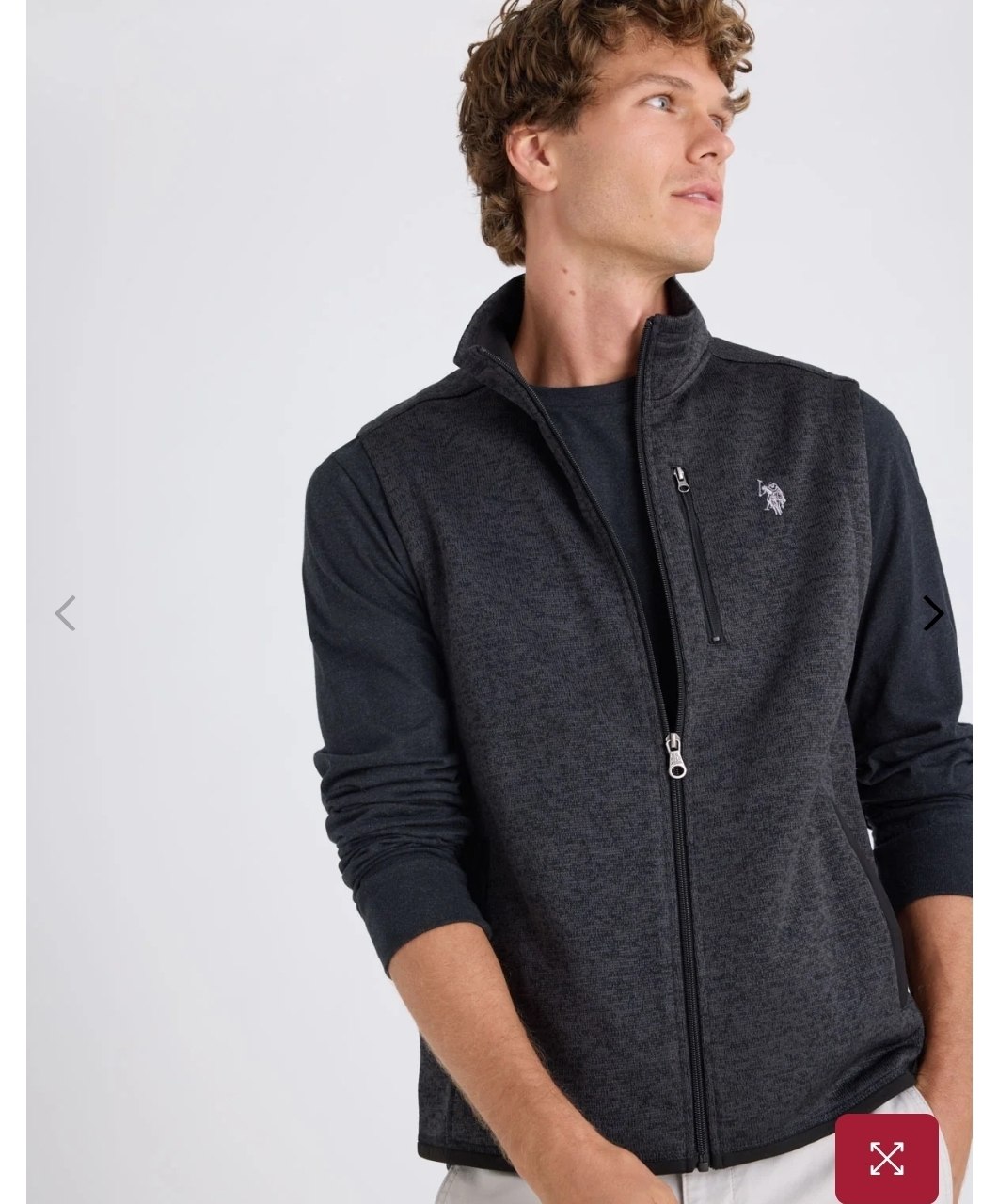 FULL ZIP SWEATER KNIT VEST
