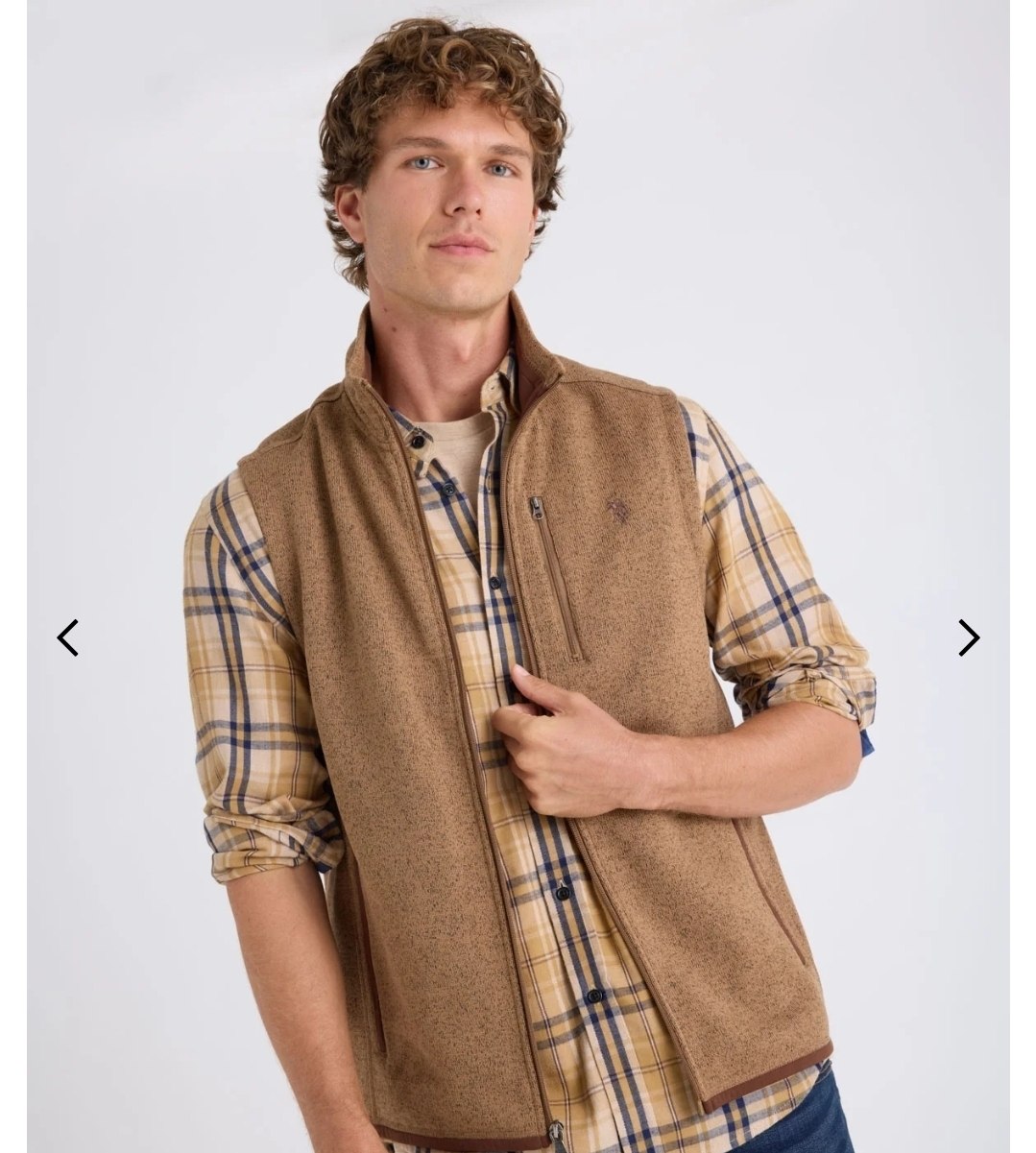 FULL ZIP SWEATER KNIT VEST