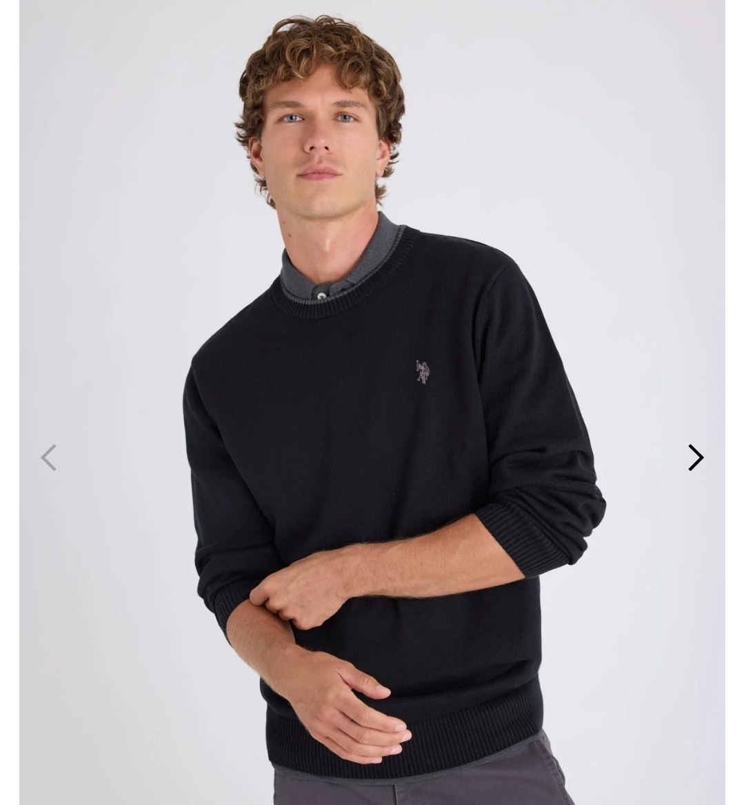 SOFT COTTON JERSEY CREW NECK SWEATER