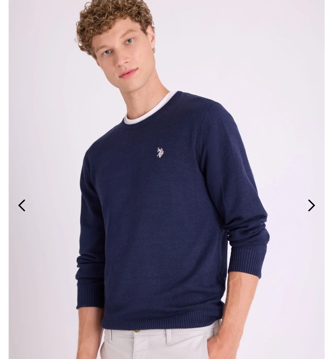 SOFT COTTON JERSEY CREW NECK SWEATER