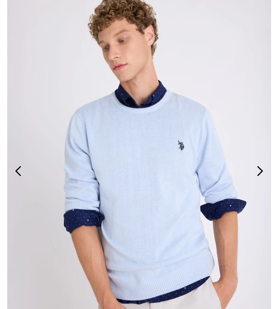 SOFT COTTON JERSEY CREW NECK SWEATER
