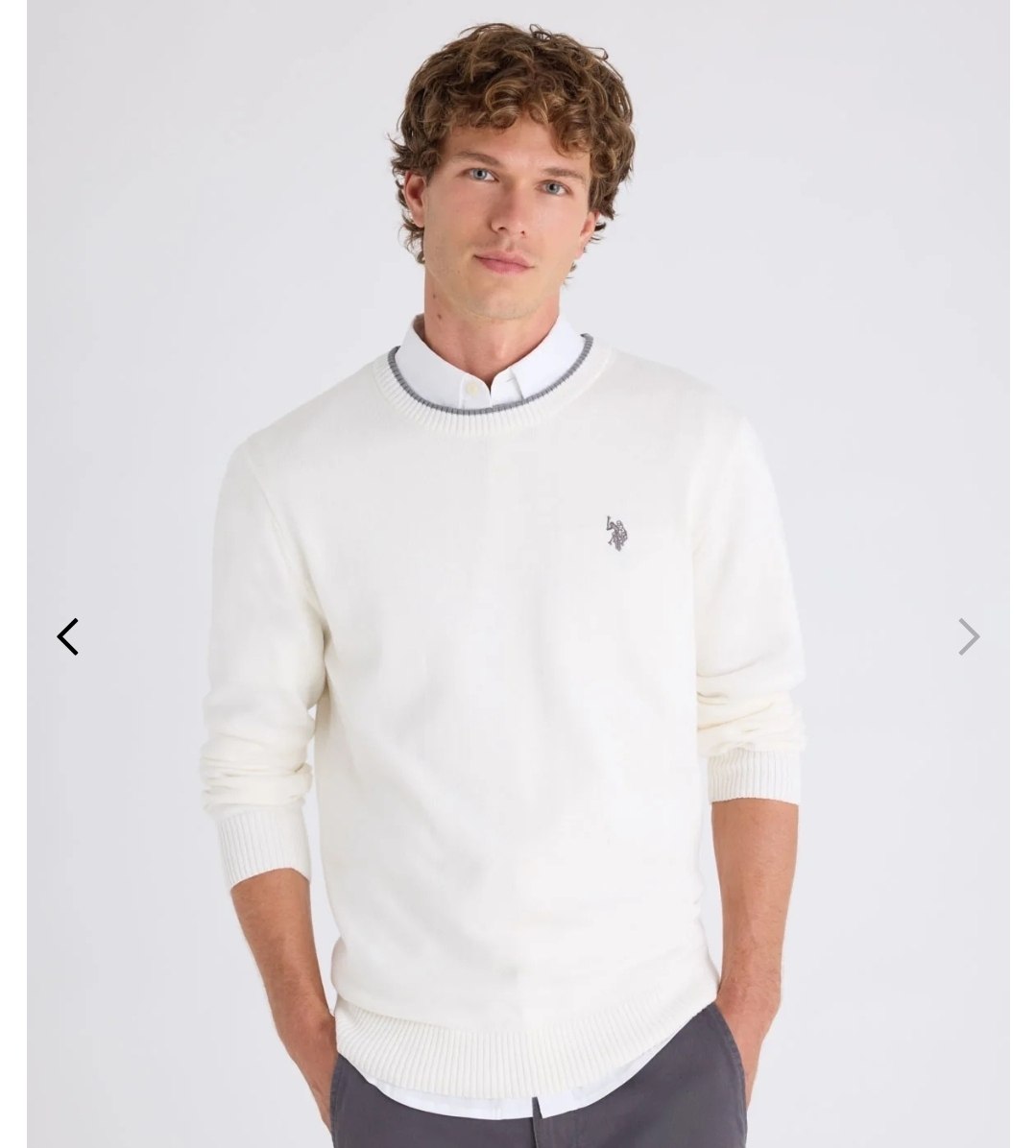 SOFT COTTON JERSEY CREW NECK SWEATER
