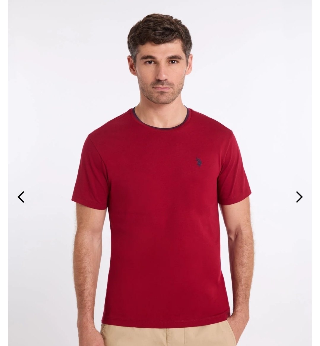TIPPED CREW NECK COLLAR T-SHIRT